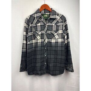 Women’s Stillwater Supply Co. Medium White, Black & Gray Ombré Snap Button Up